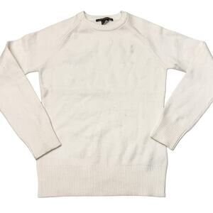 French Connection White Crewneck Sweater Size Small